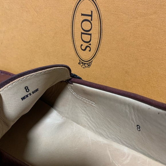 TOD'S Oxblood/Burgundy Leather Size 8 US 9 - Picture 13 of 13